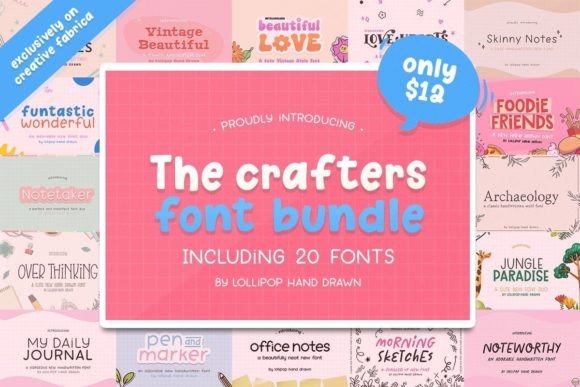 Download The Crafters Font Bundle - Vol 01 - Craf Collection