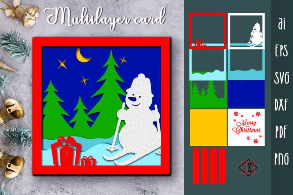 Download Multi-layer Christmas Card / DIY Crafts. - Craf Collection