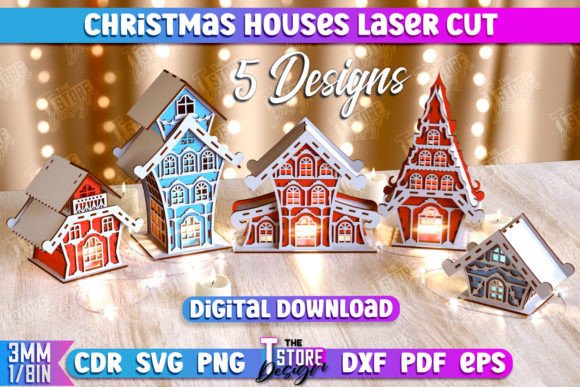 Download Christmas Houses Bundle | DIY | New Year - Year Collection