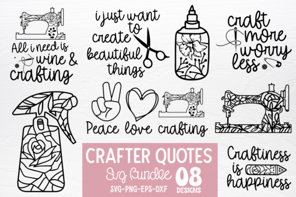 Download Crafter Quotes SVG Bundle - Craf Collection